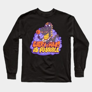 Basketball Dino Long Sleeve T-Shirt